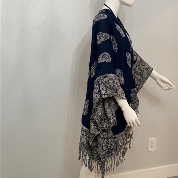 Abercrombie & Fitch Fringe Jacket Wrap Sweater - Picture 3 of 6